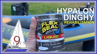 DIY Rehab of a 1983 Avon Redcrest Hypalon Inflatable Dinghy Boat Work 9 LIVES DIY Projects [upl. by Nahtanod]