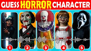 Guess SCARY Movie Character Talking 😱🔪 Pennywise Annabelle Jigsaw Freddy Krueger and MORE [upl. by Latona]