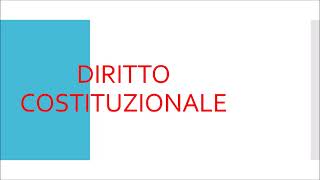 DIRITTO COSTITUZIONALE le domande desame [upl. by Hanson]