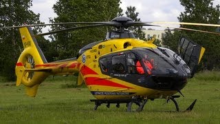 Helikopter medyczny lądował w Rumi Lotnicze Pogotowie Ratunkowe w akcji LPR 112 Rumia [upl. by Nedrob]