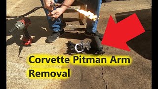 Easy Pitman Arm Removal  C3 Corvette [upl. by Elletsyrc]