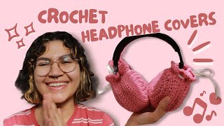 Crocheting Cute Headphone Covers [upl. by Legin893]