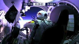 HD 1080p World Record Space Jump Felix Baumgartner Breaks Sound Barrier Free Falling at 8436 MPH [upl. by Dorwin]