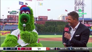 Johnny Kane with the Phillie Phanatic [upl. by Wilkens]