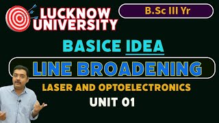 What is laser line broadening II UNIT 01 Laser amp Optoelectronics II Lucknow University I [upl. by Amathiste]