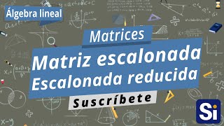 Matriz escalonada escalonada por filas  Matriz escalonada reducida  Pivotes  Matrices [upl. by Enaej555]