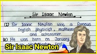 10 Lines On Sir Isaac Newton 10 Lines Essay On Newton [upl. by Jannel]