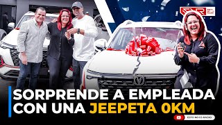 ALOFOKE SORPRENDE A EMPLEADA CON UNA JEEPETA CERO KILOMETRO ESTO NO ES RADIO VLOG [upl. by Gensler]