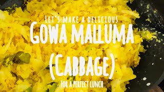 ගෝවා මැල්ලුම  Lets make a delicious Gowa Malluma  Cabbage 🥬 trending food viralvideo [upl. by Skurnik]