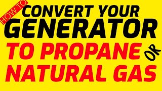 how to convert a gas generator to natural gas  How to convert a generator to propane [upl. by Nettle338]