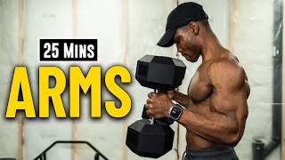 25 Minute Dumbbell Workout For Biceps Triceps amp Forearms Build amp Burn 14 [upl. by Aisiat]