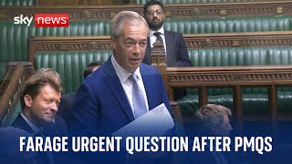 PMQs followed by Nigel Farage urgent question [upl. by Inaja]