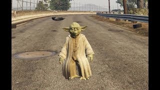 Star Wars Yoda in GTA 5 [upl. by Atteuqnas480]