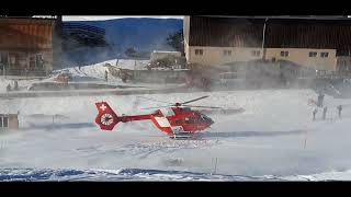 Rega Einsatz mit dem H145 im Skigebiet Arvenbüel [upl. by Deanna474]