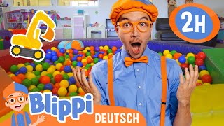 Blippi spielt im Indoorspielplatz  Blippi Deutsch  Abenteuer und Videos für Kinder [upl. by Osnohpla]