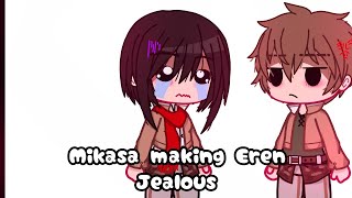 Mikasa making Eren jealous  Eremika Read desc  Part 2 of Hange making levi jealous [upl. by Telrahc428]