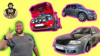 A Not Economically Viable RS6 and 2 Mini Coopers Garage Vlog [upl. by Samled]