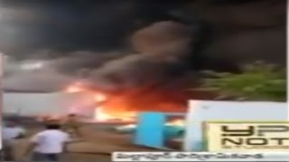 Fire Accident In Coolers Factory At Mallapur Industrial Area  Medchal District [upl. by Tennos]