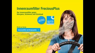 MH  Frecious Plus hilft Allergikern im Auto by GÖHRUM Fahrzeugteile GmbH [upl. by Perpetua285]