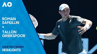 Roman Safiullin v Tallon Griekspoor Highlights  Australian Open 2024 First Round [upl. by Clarkin]