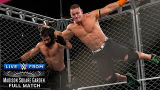 FULL MATCH  John Cena vs Seth Rollins – US Title Steel Cage Match WWE Live from MSG [upl. by Lesser728]