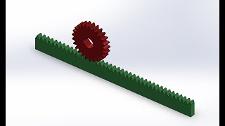 Tutoriel SolidWorks Etude de mouvement dun assemblage pignon crémaillère sur SOLIDWORKS [upl. by Tova277]