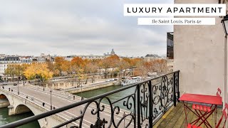 Luxury Paris Apartment One Bedroom View of Seine  Ile Saint Louis 75004  PARISRENTAL  REF60806 [upl. by Bendix242]