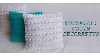 TUTORIAL COJIN DECORATIVO A CROCHET 2  MANUALIDADES JULIA [upl. by Tannie]