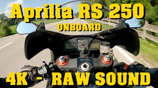 Aprilia RS 250 Onboard  RAW Sound 4k 60fps [upl. by Sakiv]