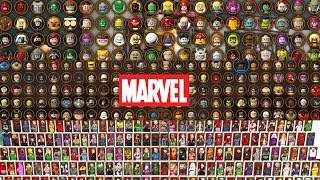 ALL Marvel Characters in Lego Videogames Including all DLCs [upl. by Russian862]