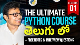 The Ultimate Python Course  L1  Introduction of Python  Ravindrababu Ravula [upl. by Enitsirt762]