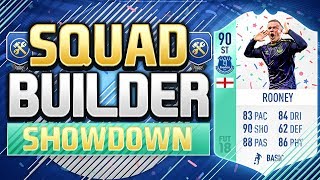 FIFA 18 SQUAD BUILDER SHOWDOWN FUT BIRTHDAY WAYNE ROONEY 90 Rated Throwback Rooney [upl. by Bolme]