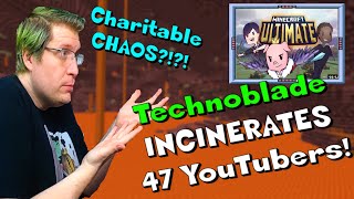 Minecraft Charity Chaos Absolutely Ruining a 36000 Minecraft Tournament  Technoblade Reaction [upl. by Blackman923]