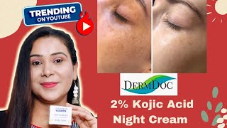 DERMDOC 2 KOJIC ACID NIGHT CREAM FOR HYPERPIGMENTATION dermdoc kojicacid [upl. by Hamer]