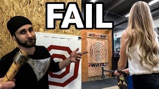 World Champion Reacts to VIRAL Axe Throwing FAIL [upl. by Christoffer185]