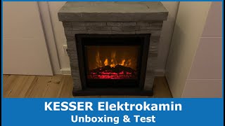 KESSER Elektrokamin Test  Aufbau amp Praxistest des elektrischen Standkamins [upl. by Radman888]