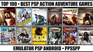 Top 100 Best Action Adventure Games For PSP  Best PSP Games  Emulator PSP Android [upl. by Aizat]