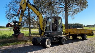 Köp Hjulgrävare med trailer amp tiltrotator Wacker Neuson 65032 på Klaravik [upl. by Pearle]