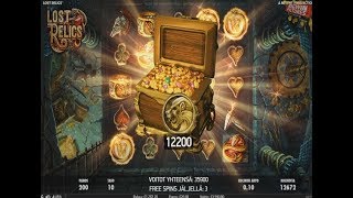 Lost Relics Slot 20€Bet  Max Free spins amp Extra Wilds [upl. by Retsam]