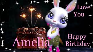 Amelia Birthday Song  Happy Birthday Dear Amelia [upl. by Anuahsed]