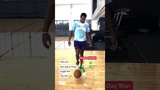 PSG goalkeeper Donnarumma takes on DayRon Sharpe in a basketball and soccer tricks competition [upl. by Filippa]