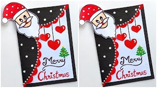 DIY Christmas greeting card 2023  Christmas card making ideas handmade  Santa claus card [upl. by Zakaria]