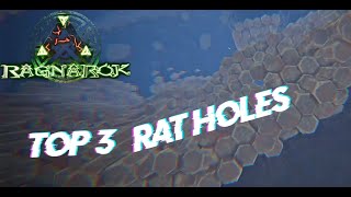 Top 3 Rat Holes on RAGNAROK  UNDERWATER  ARK Survival Evolved [upl. by Ennaul]