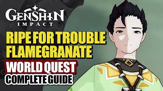 Ripe For Trouble World Quest Guide  Poca amp Tisoc Mother Flamegranate Tree Lava  Genshin Impact 50 [upl. by Ahsiemac163]