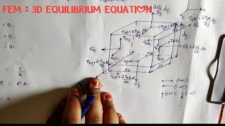 FEM Derivation for 3D equilibrium equation [upl. by Regina]