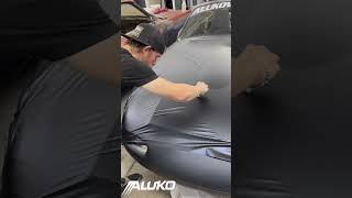 Part 1 Teach How to wrap Aluko Matte wrapMatte Dark Blue wrap aluko alukovinyl carwrap [upl. by Aliuqet]