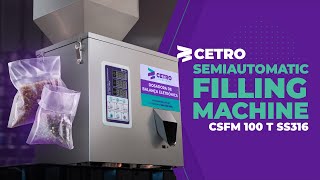 Cetro Semiautomatic Filling Machine CSFM 100 T SS316 [upl. by Ahsyekal]