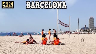 Barcelona Ciudad de Verano 🌞 Beach Walking Tour  Las Mejores Vistas de las Playas 4K 60ftps [upl. by Tiebold]