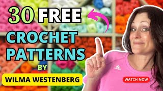 FREE CROCHET PATTERNS by Wilma Westenberg [upl. by Ecam]