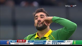 Tabraiz Shamsi 3 wickets vs Netherlands 2nd ODI  South Africa vs Netherlands [upl. by Penni231]